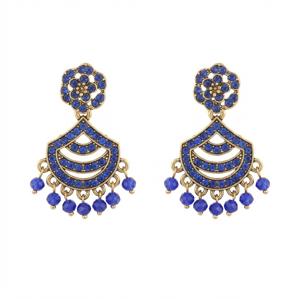 The99Jewel Designer Stone & Pearl Chandelier Earrings for Women