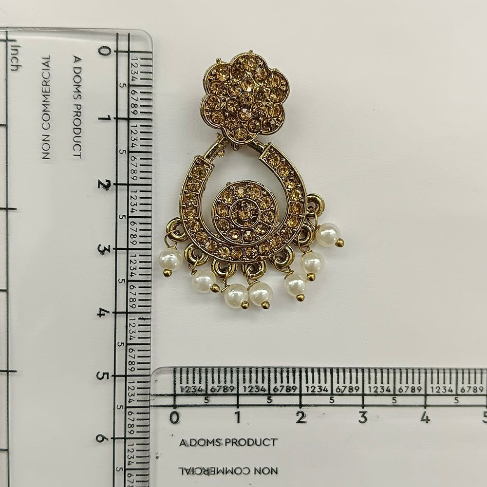The99Jewel Designer Stone & Pearl Chandelier Earrings for Women