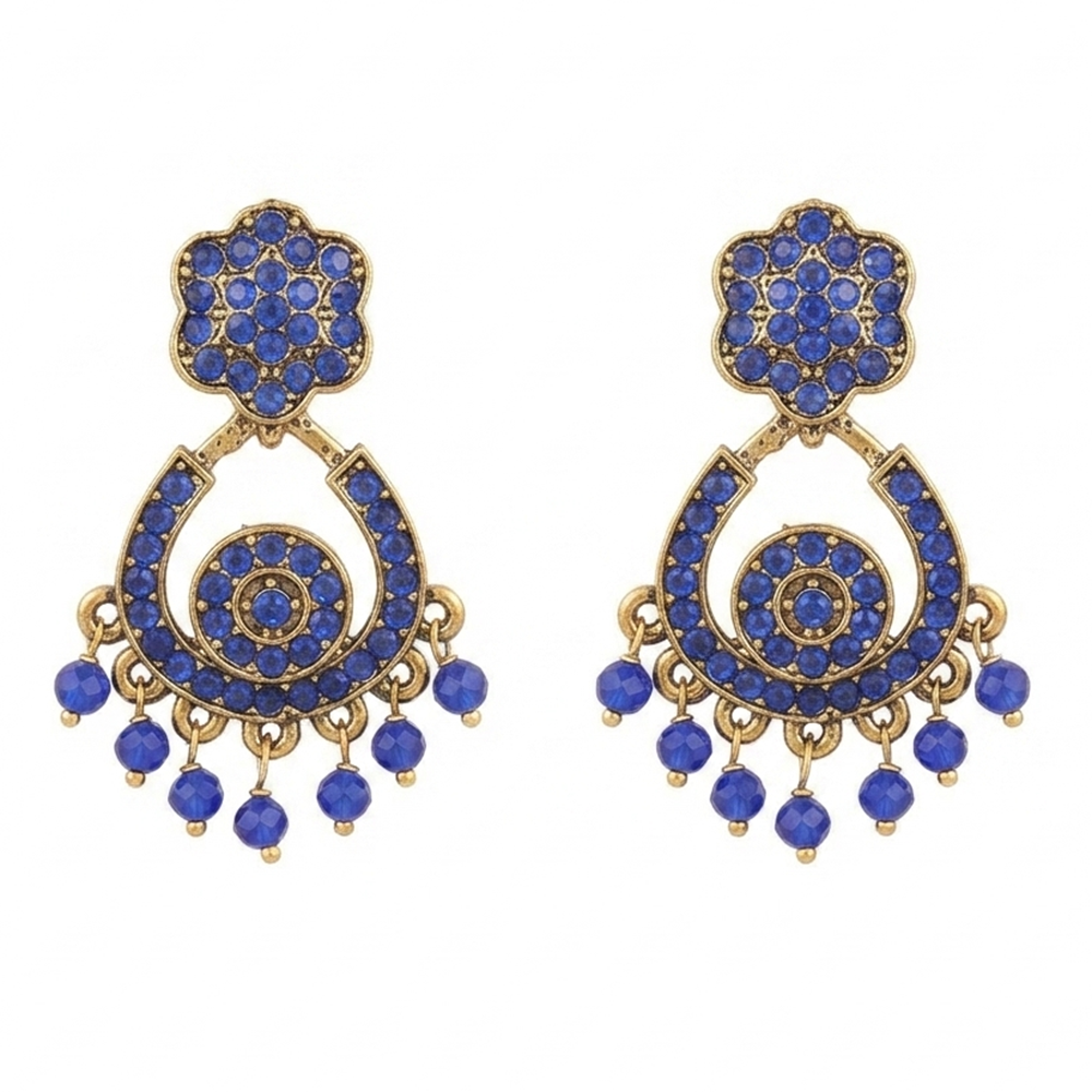 The99Jewel Designer Stone & Pearl Chandelier Earrings for Women