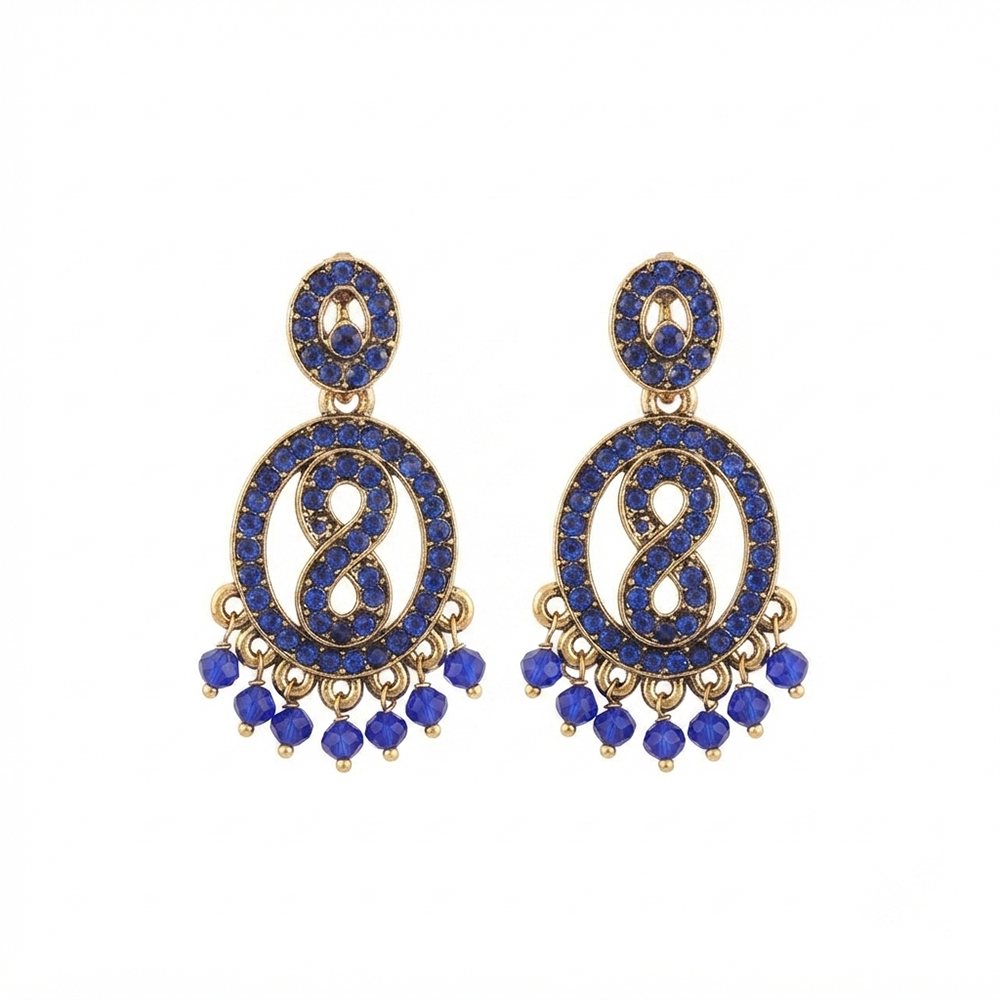 The99Jewel Designer Stone & Pearl Chandelier Earrings for Women