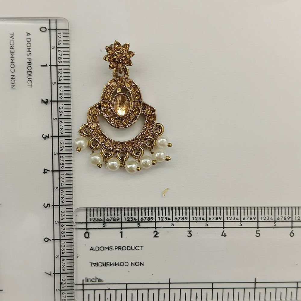 The99Jewel Designer Stone & Pearl Chandelier Earrings for Women