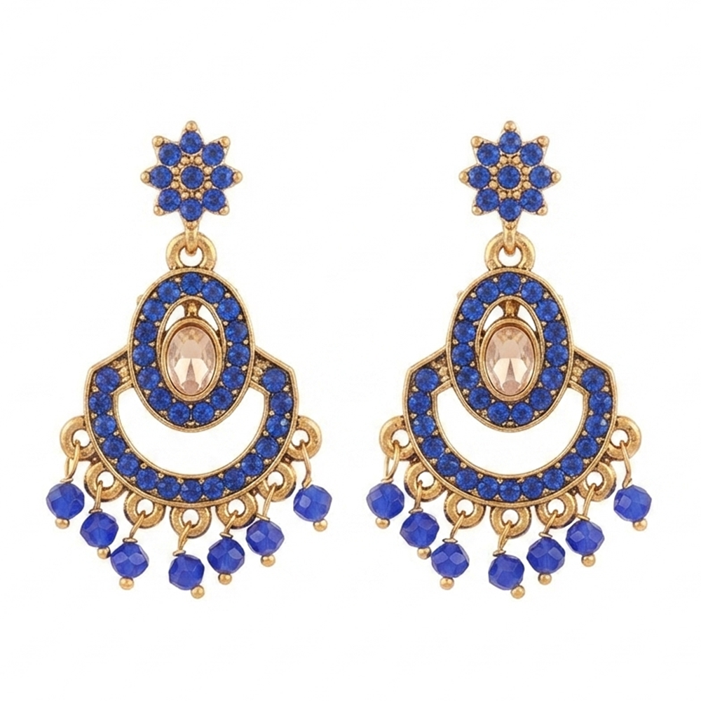 The99Jewel Designer Stone & Pearl Chandelier Earrings for Women