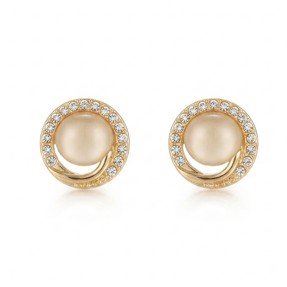 The99Jewel Exclusive Gold Plated Crystal Stone Elegant Earrings