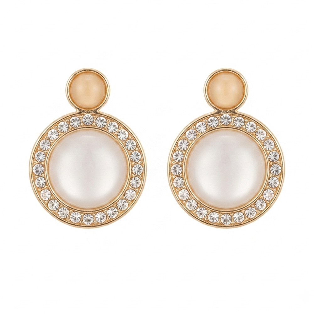The99Jewel Exclusive Gold Plated Crystal Stone Elegant Earrings