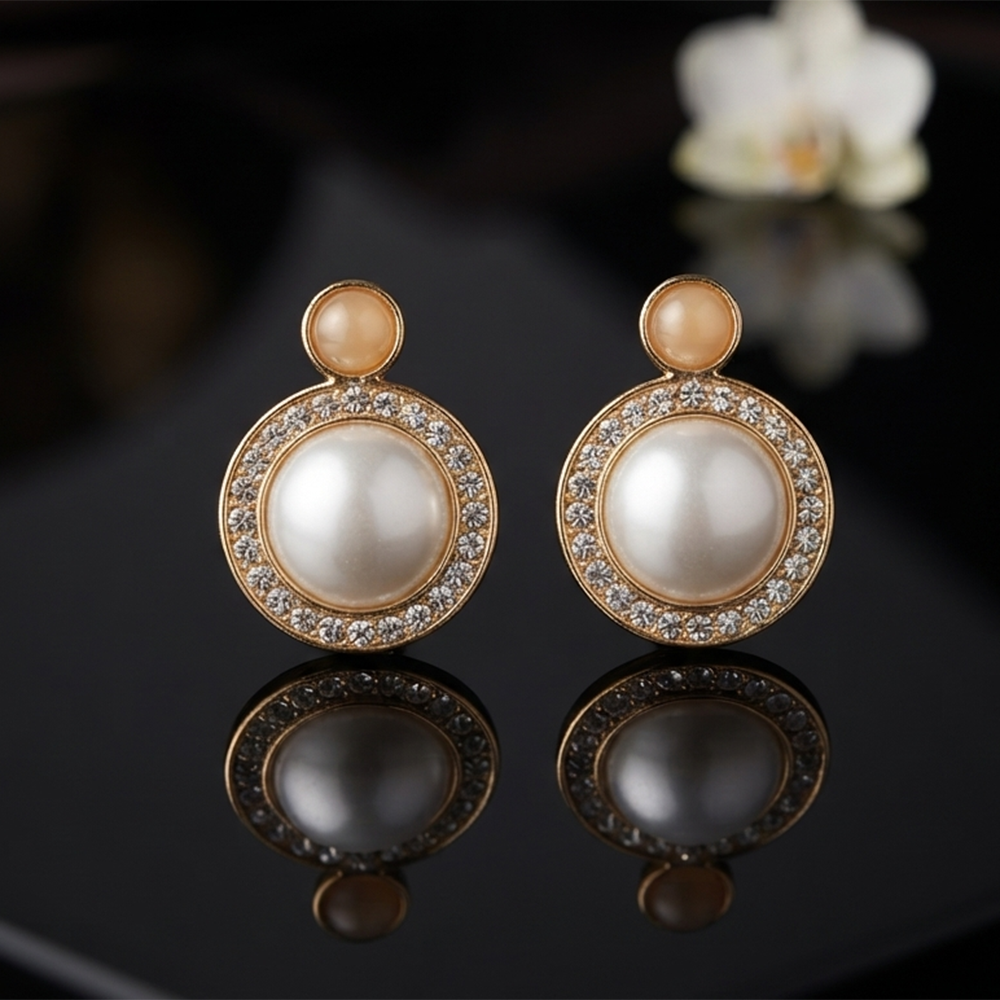 The99Jewel Exclusive Gold Plated Crystal Stone Elegant Earrings