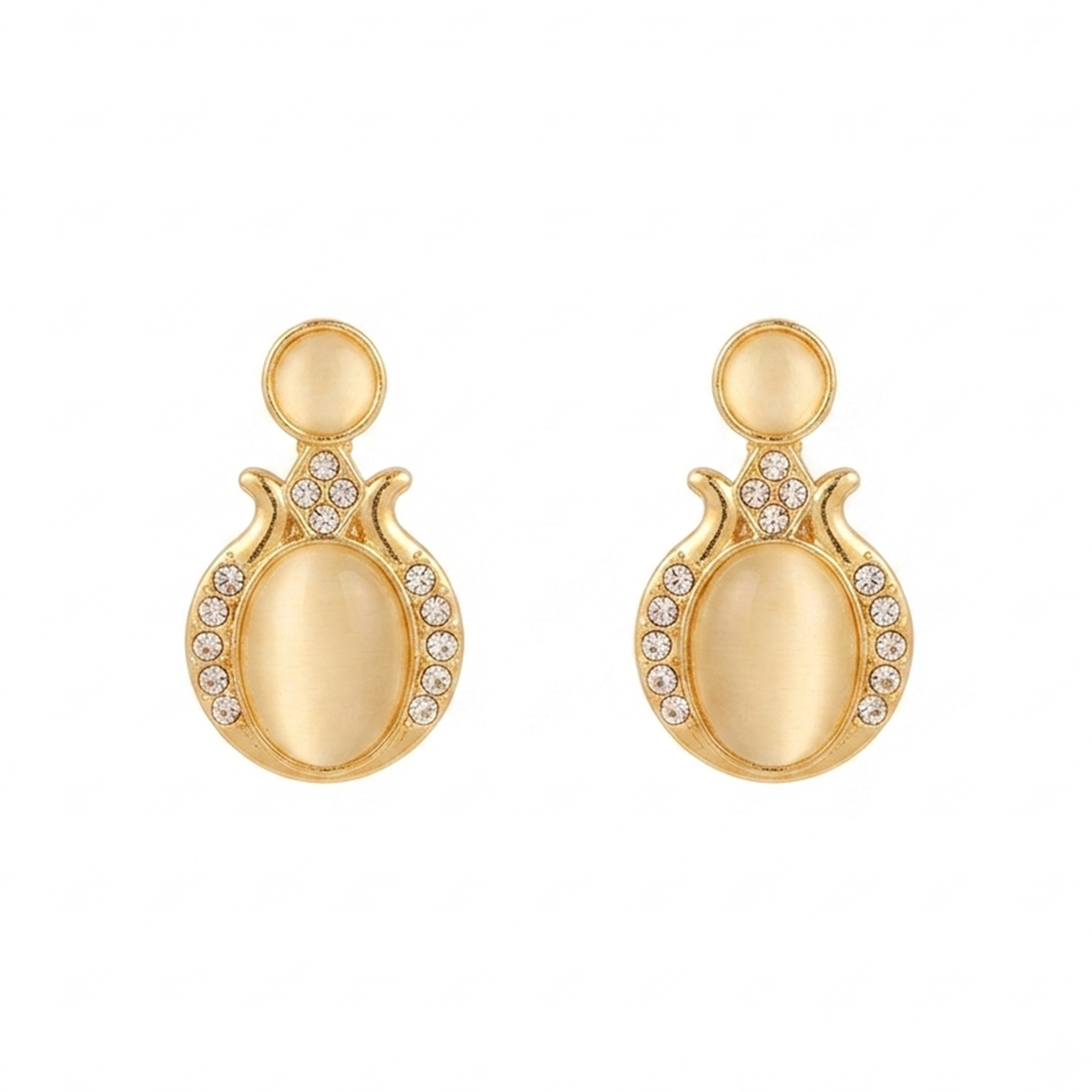 The99Jewel Exclusive Gold Plated Crystal Stone Elegant Earrings