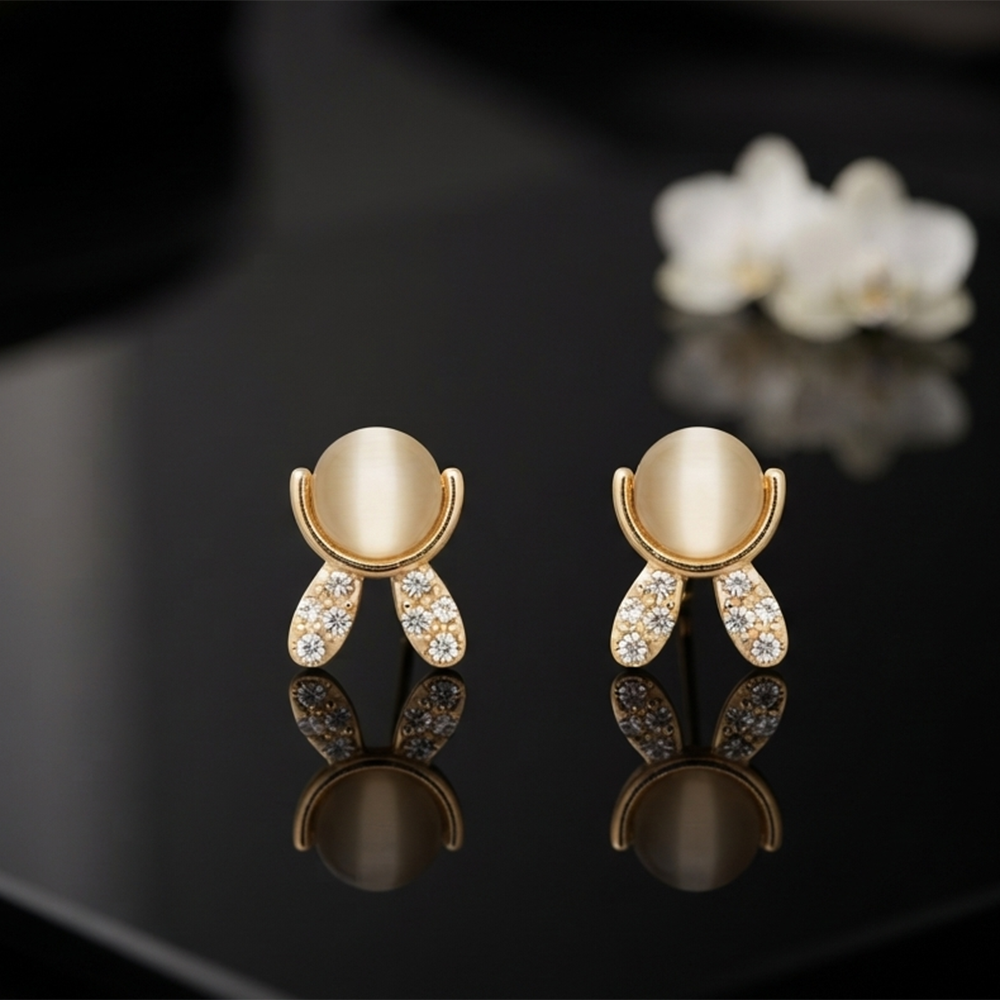 The99Jewel Exclusive Gold Plated Crystal Stone Elegant Earrings