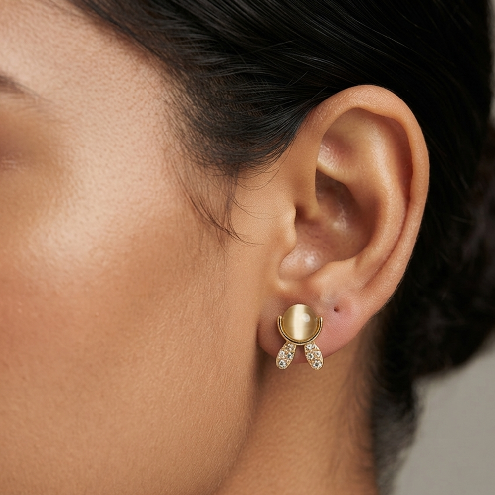 The99Jewel Exclusive Gold Plated Crystal Stone Elegant Earrings 