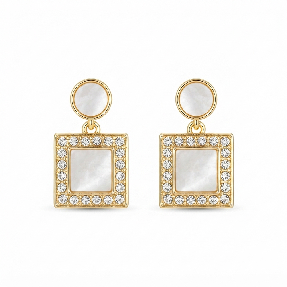 The99Jewel Exclusive Gold Plated Crystal Stone Elegant Earrings