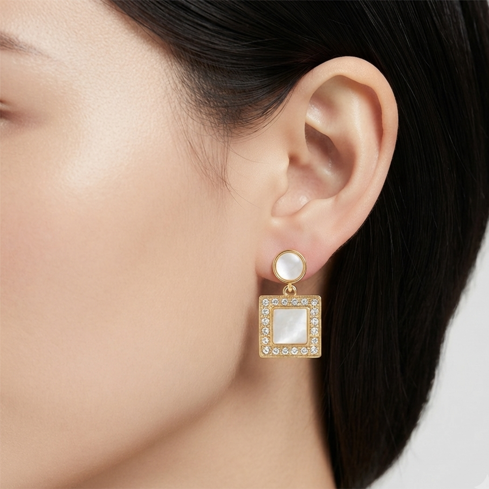 The99Jewel Exclusive Gold Plated Crystal Stone Elegant Earrings