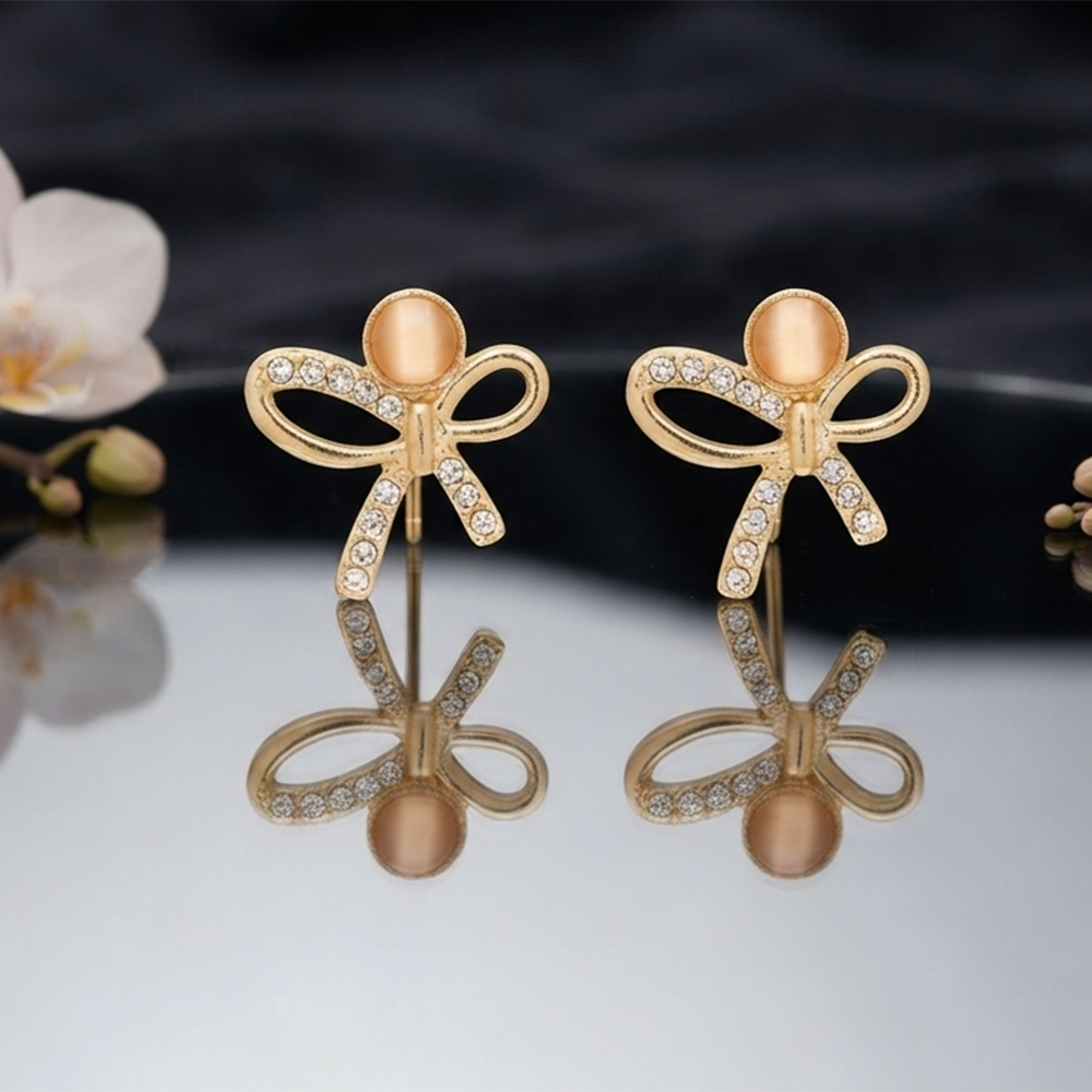 The99Jewel Exclusive Gold Plated Crystal Stone Elegant Earrings