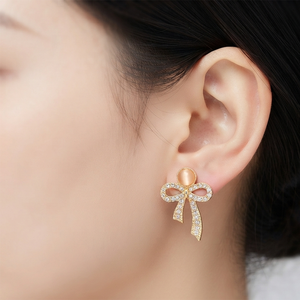 The99Jewel Exclusive Gold Plated Crystal Stone Elegant Earrings 
