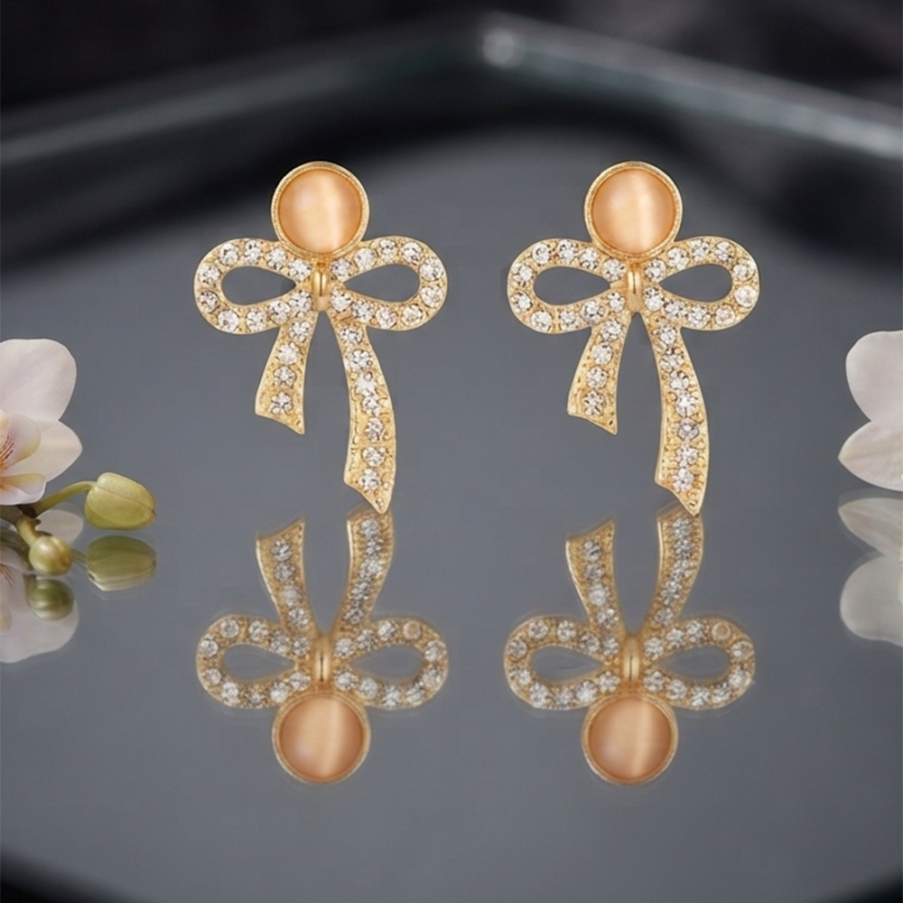 The99Jewel Exclusive Gold Plated Crystal Stone Elegant Earrings