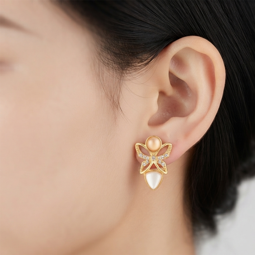 The99Jewel Exclusive Gold Plated Crystal Stone Elegant Earrings
