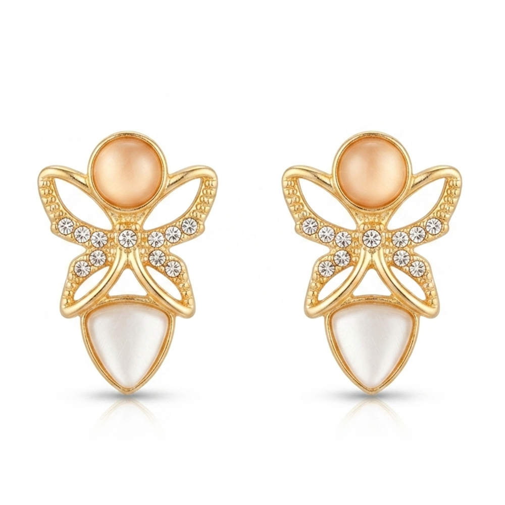 The99Jewel Exclusive Gold Plated Crystal Stone Elegant Earrings
