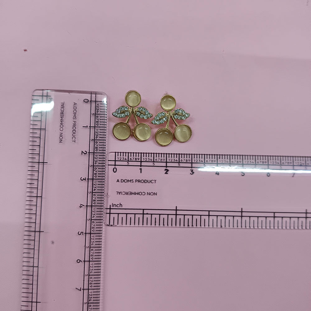 The99Jewel Exclusive Gold Plated Crystal Stone Elegant Earrings
