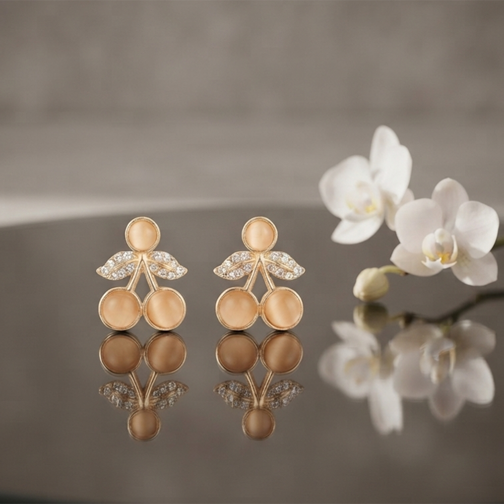 The99Jewel Exclusive Gold Plated Crystal Stone Elegant Earrings 