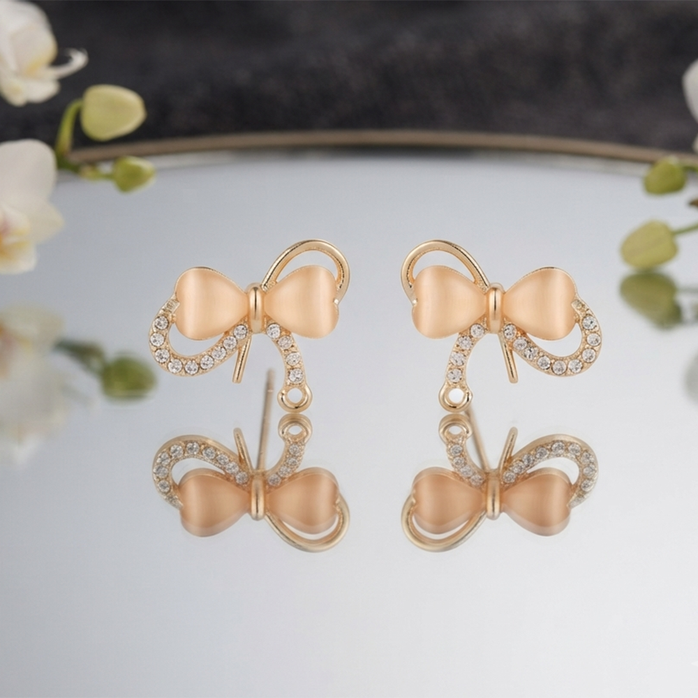 The99Jewel Exclusive Gold Plated Crystal Stone Elegant Earrings 