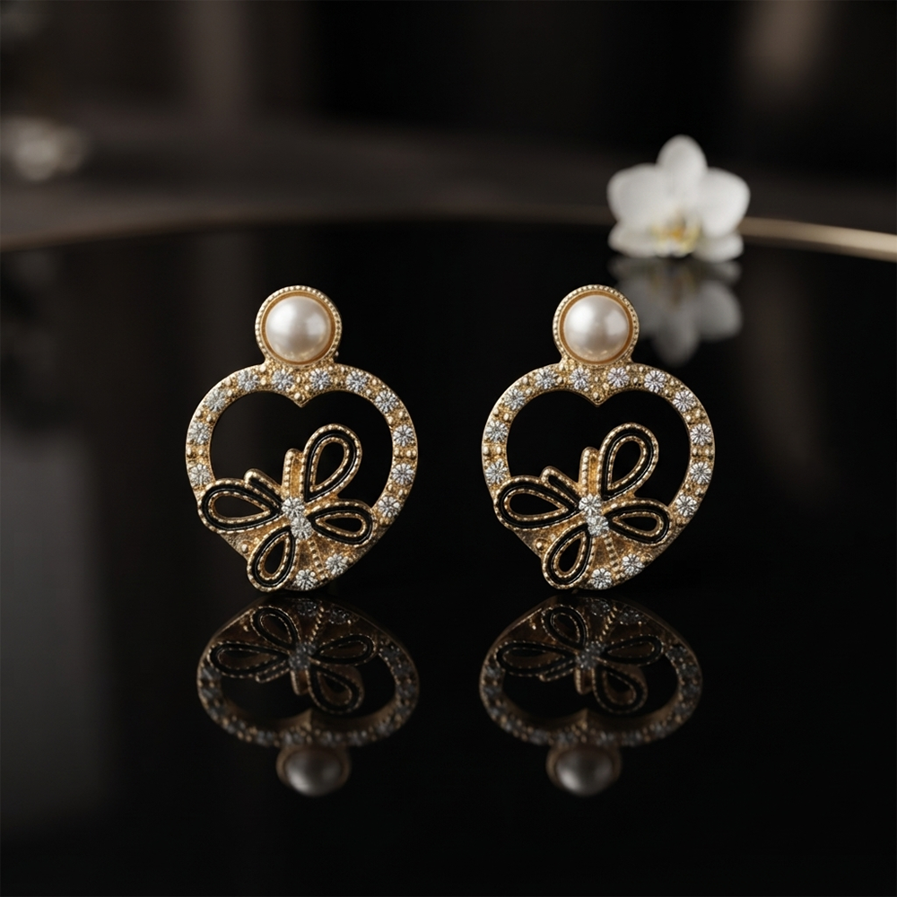 The99Jewel Exclusive Gold Plated Crystal Stone Elegant Earrings 