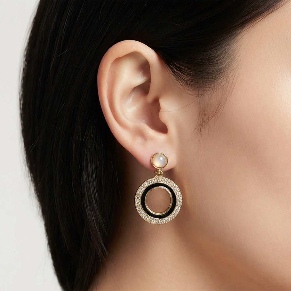 The99Jewel Exclusive Gold Plated Crystal Stone Elegant Earrings