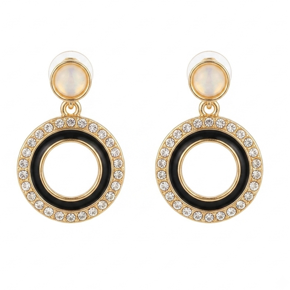 The99Jewel Exclusive Gold Plated Crystal Stone Elegant Earrings