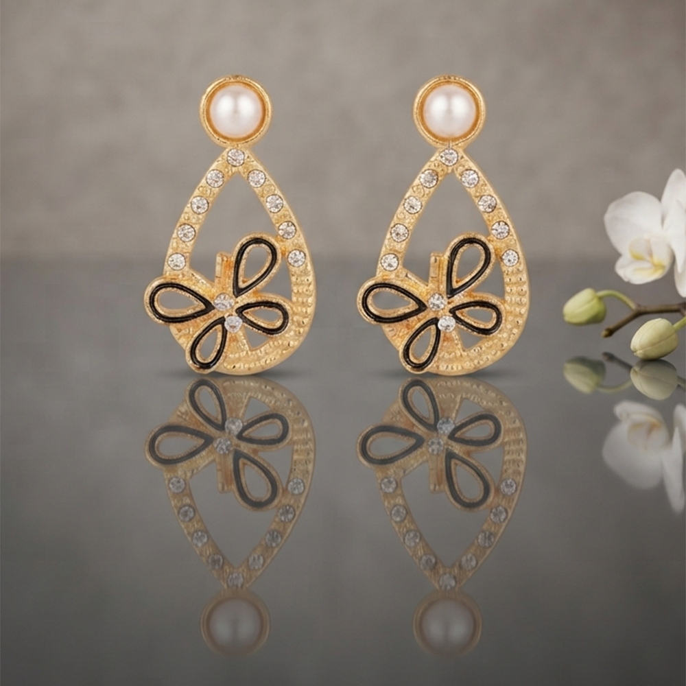 The99Jewel Exclusive Gold Plated Crystal Stone Elegant Earrings