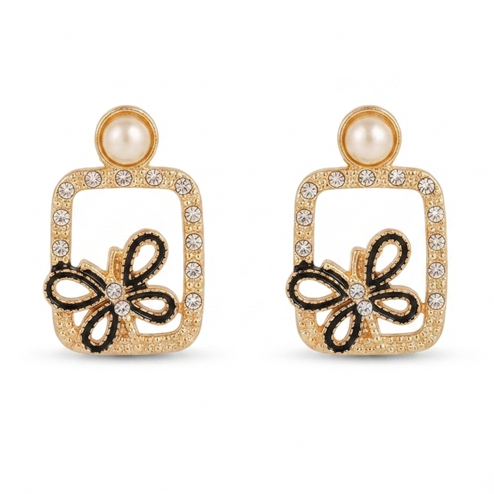 The99Jewel Exclusive Gold Plated Crystal Stone Elegant Earrings