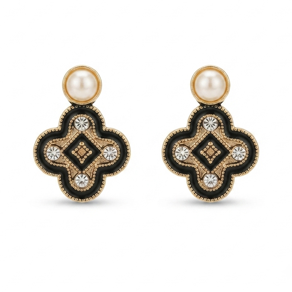 The99Jewel Exclusive Gold Plated Crystal Stone Elegant Earrings