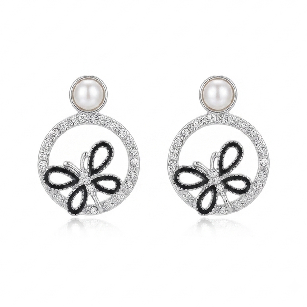 The99Jewel Premium Silver Plated Crystal Stone Statement Stud Earrings for Women
