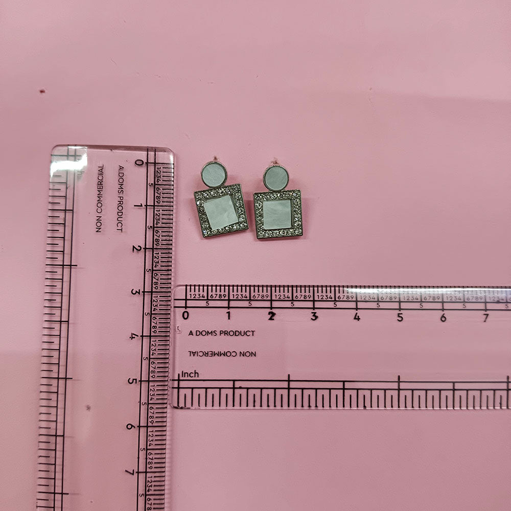 The99Jewel Premium Silver Plated Crystal Stone Statement Stud Earrings for Women