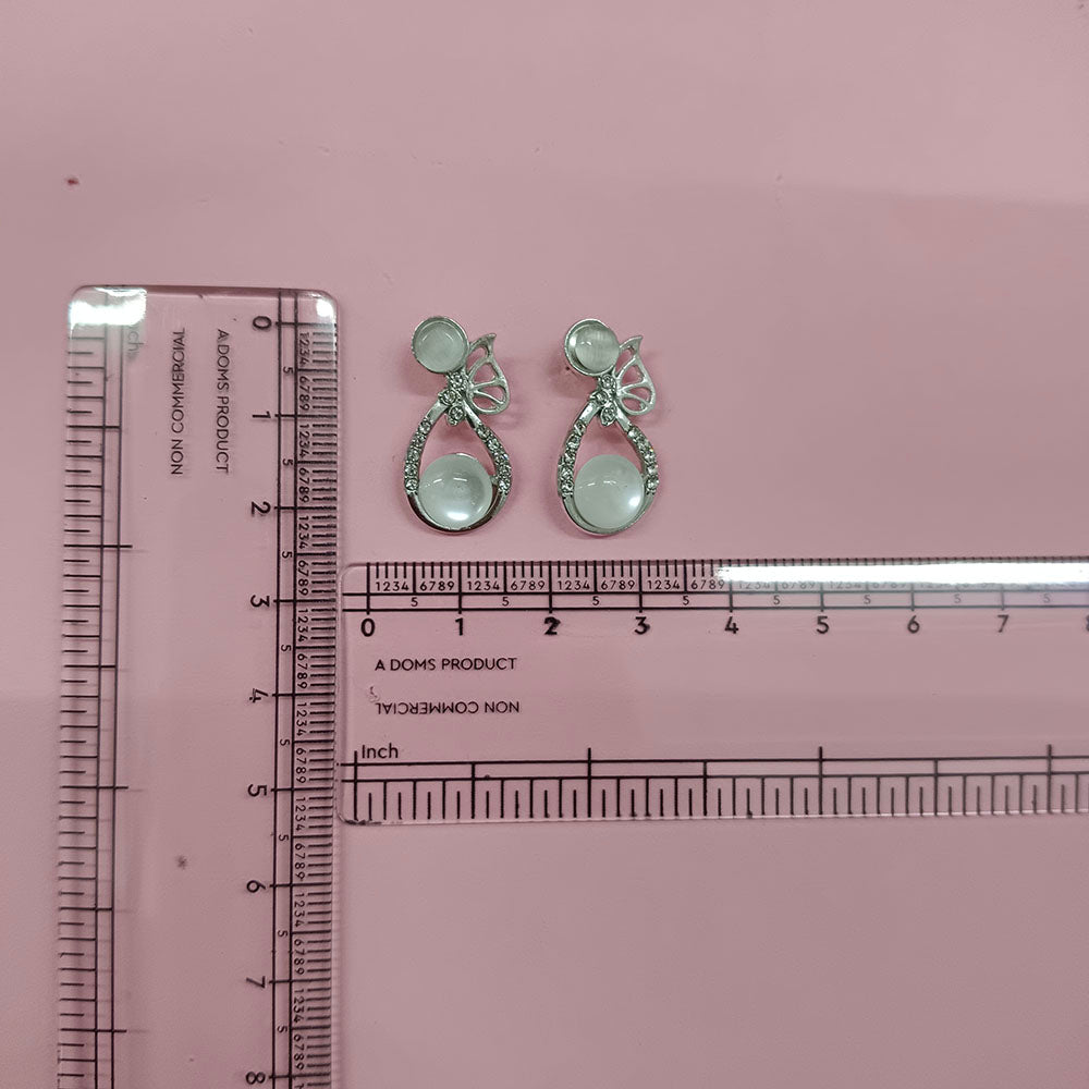 The99Jewel Premium Silver Plated Crystal Stone Statement Stud Earrings for Women