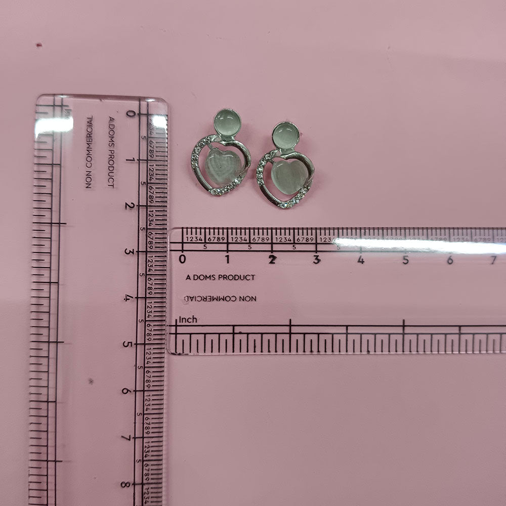 The99Jewel Premium Silver Plated Crystal Stone Statement Stud Earrings for Women