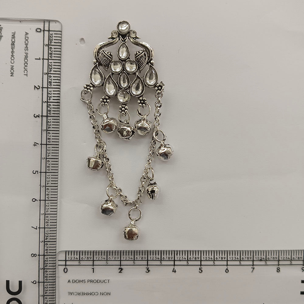 The99Jewel Kashmiri Silver Plated Ghungroo Dangler Earrings for Women