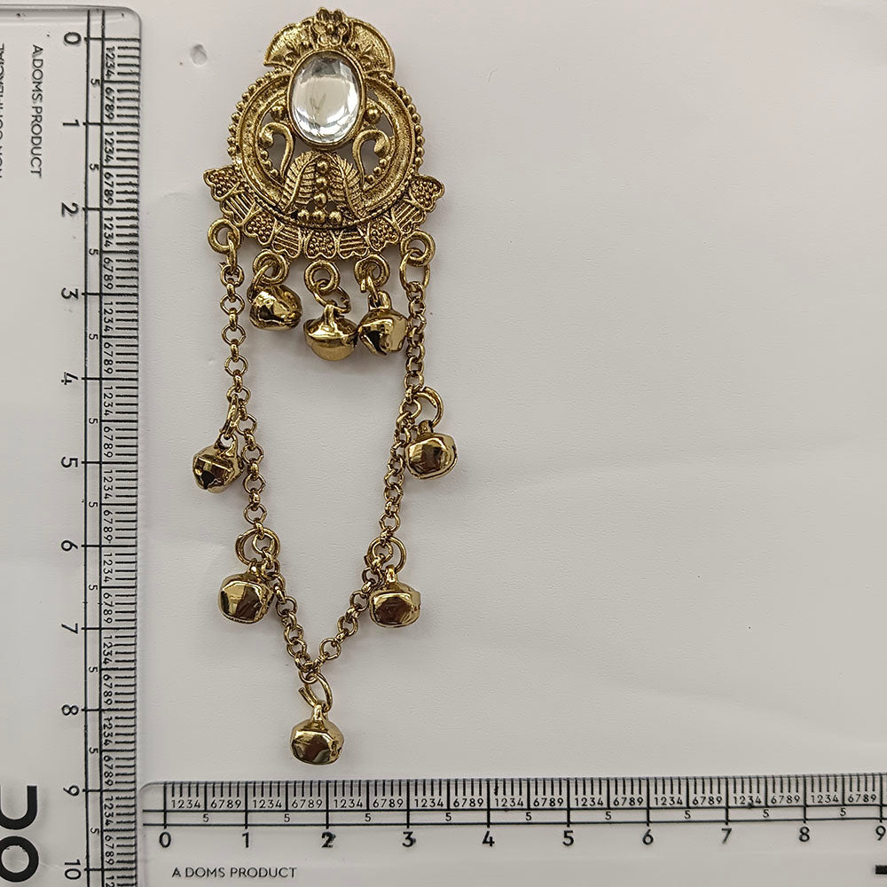 The99Jewel Kashmiri Mehndi Plated Ghungroo Dangler Earrings for Women