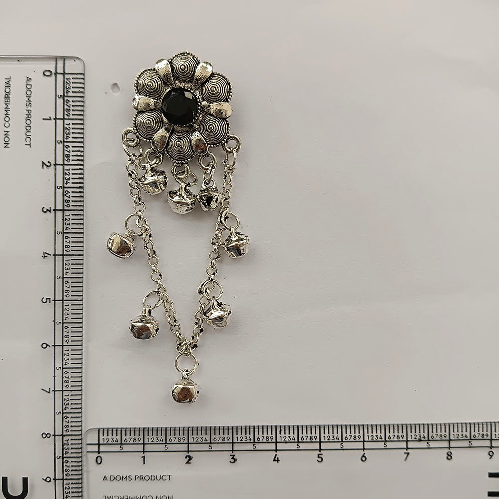 The99Jewel Royal Kashmiri Inspired Silver Plated Ghungroo Dangler Earrings