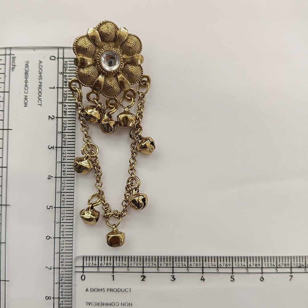 The99Jewel Royal Kashmiri Inspired Mehndi Plated Ghungroo Dangler Earrings