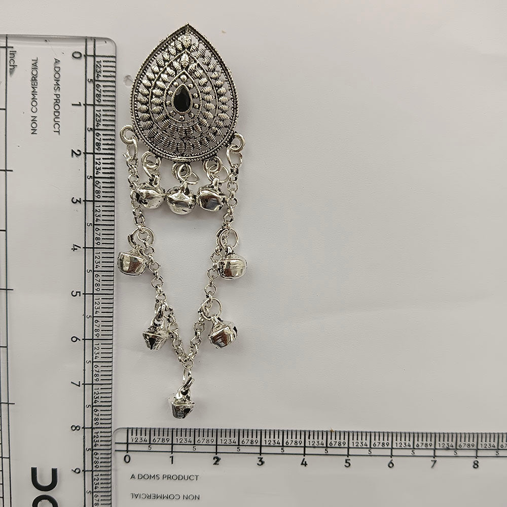 The99Jewel Royal Kashmiri Inspired Silver Plated Ghungroo Dangler Earrings