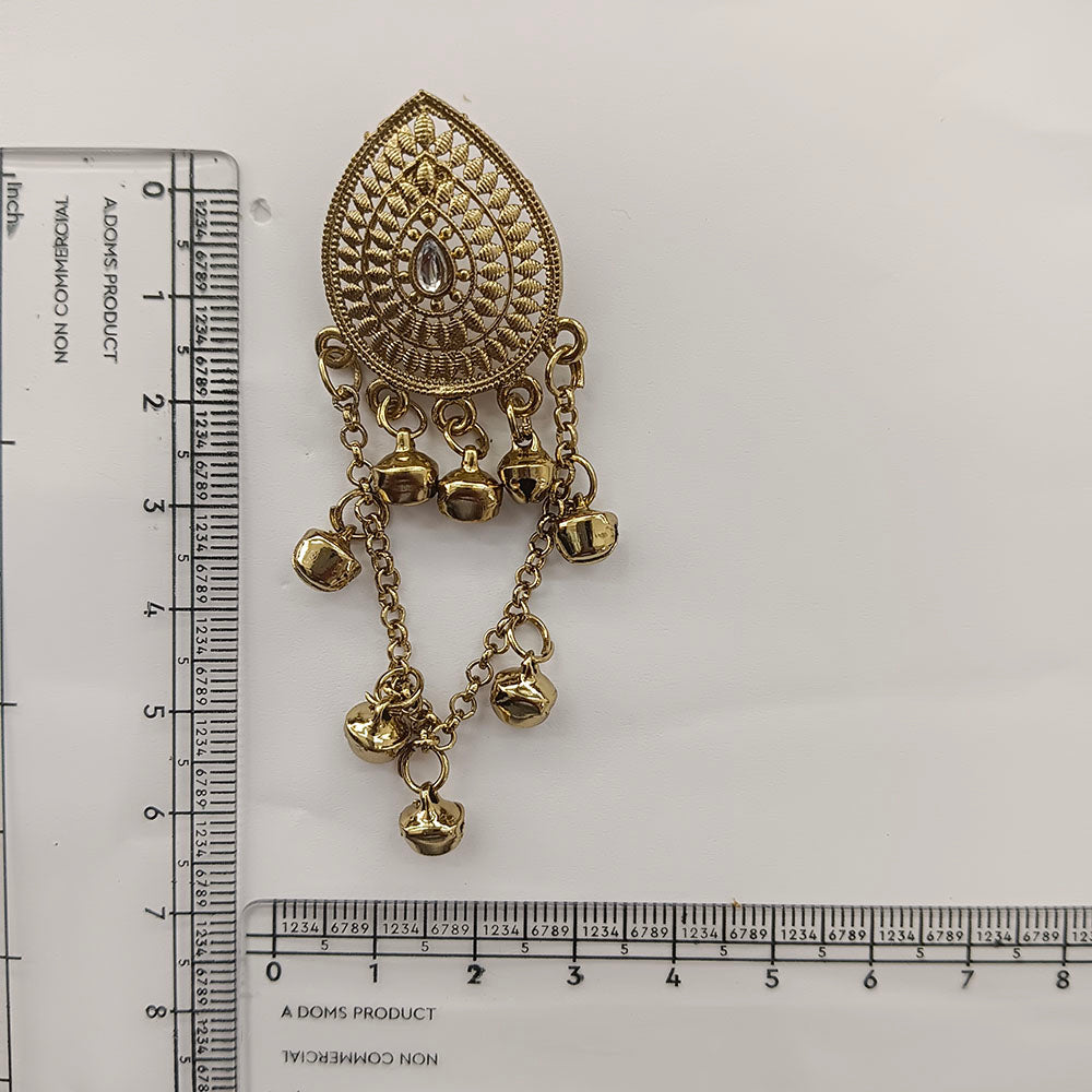 The99Jewel Royal Kashmiri Inspired Mehndi Plated Ghungroo Dangler Earrings