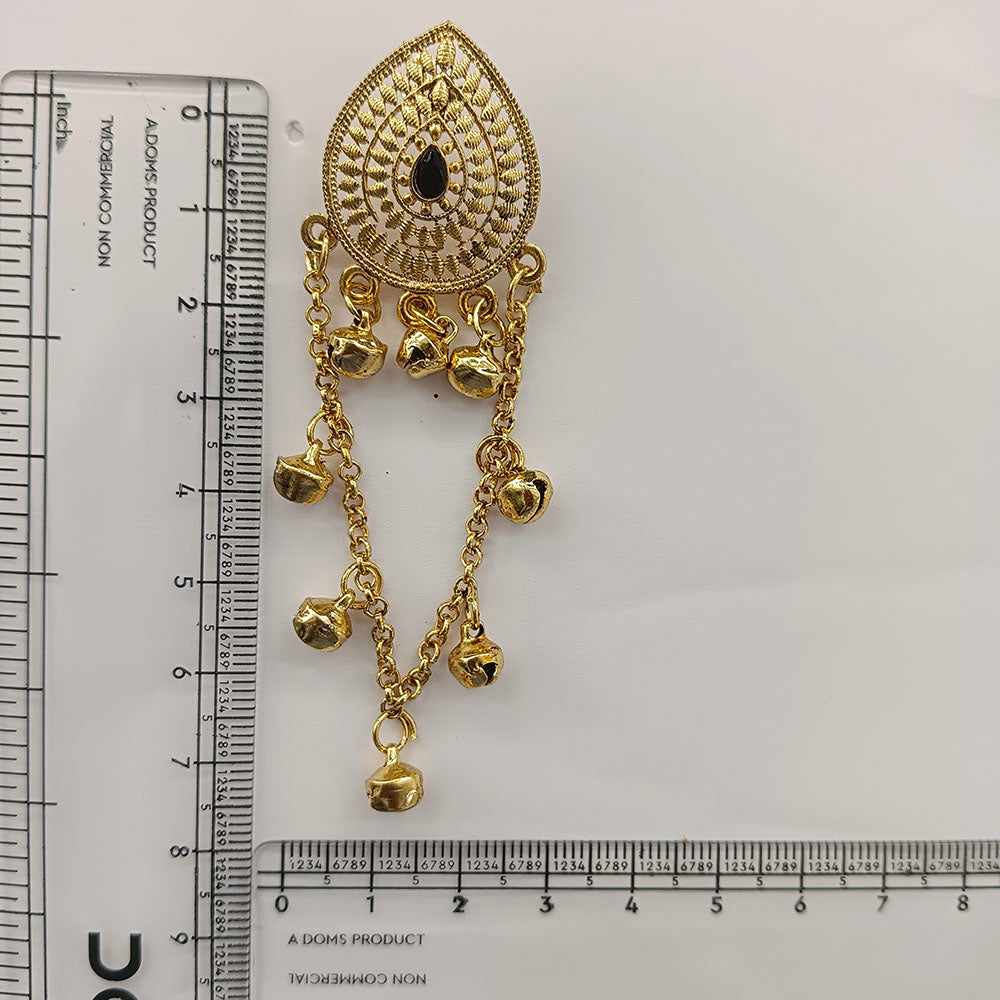 The99Jewel Royal Kashmiri Inspired Gold Plated Ghungroo Dangler Earrings