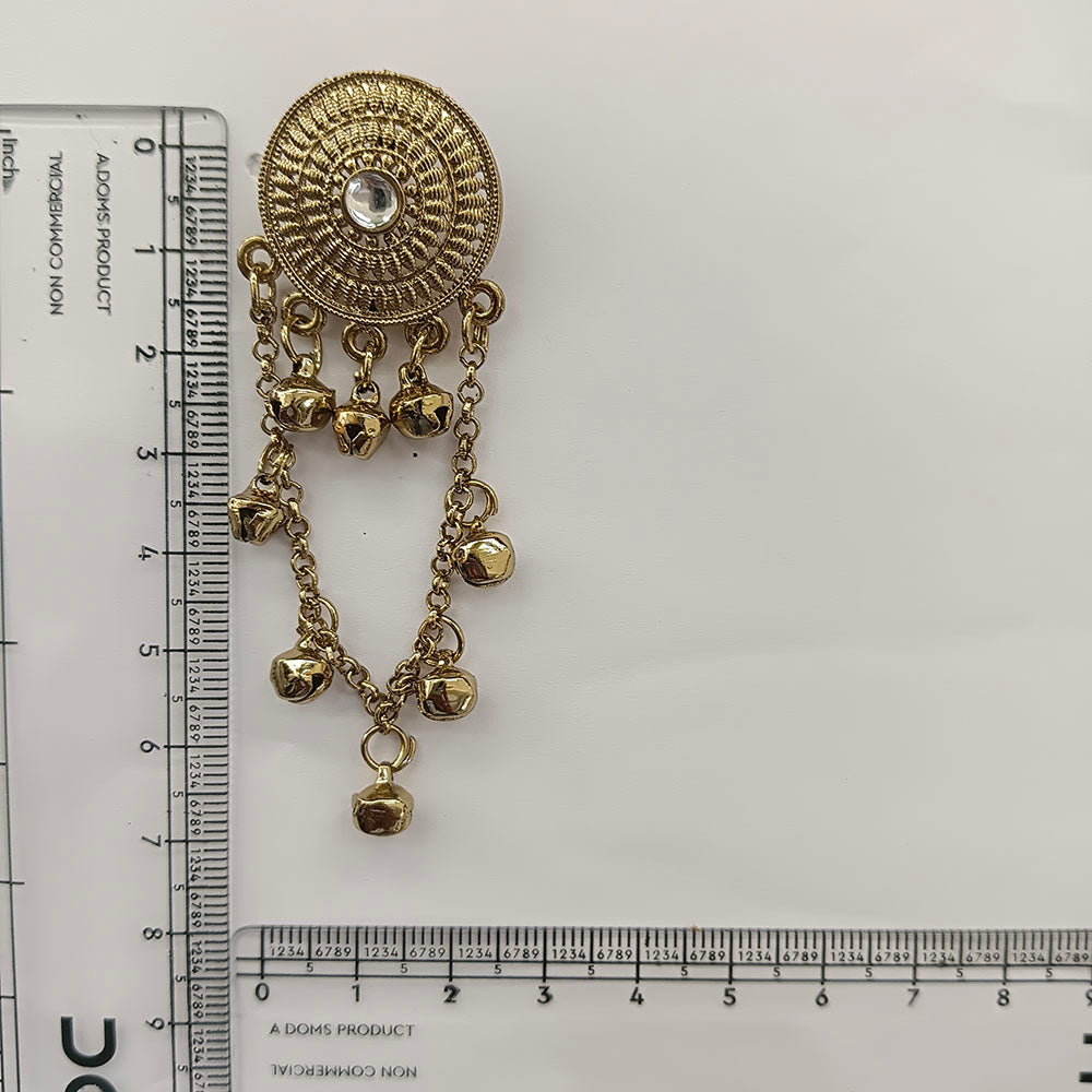 The99Jewel Royal Kashmiri Inspired Mehndi Plated Ghungroo Dangler Earrings