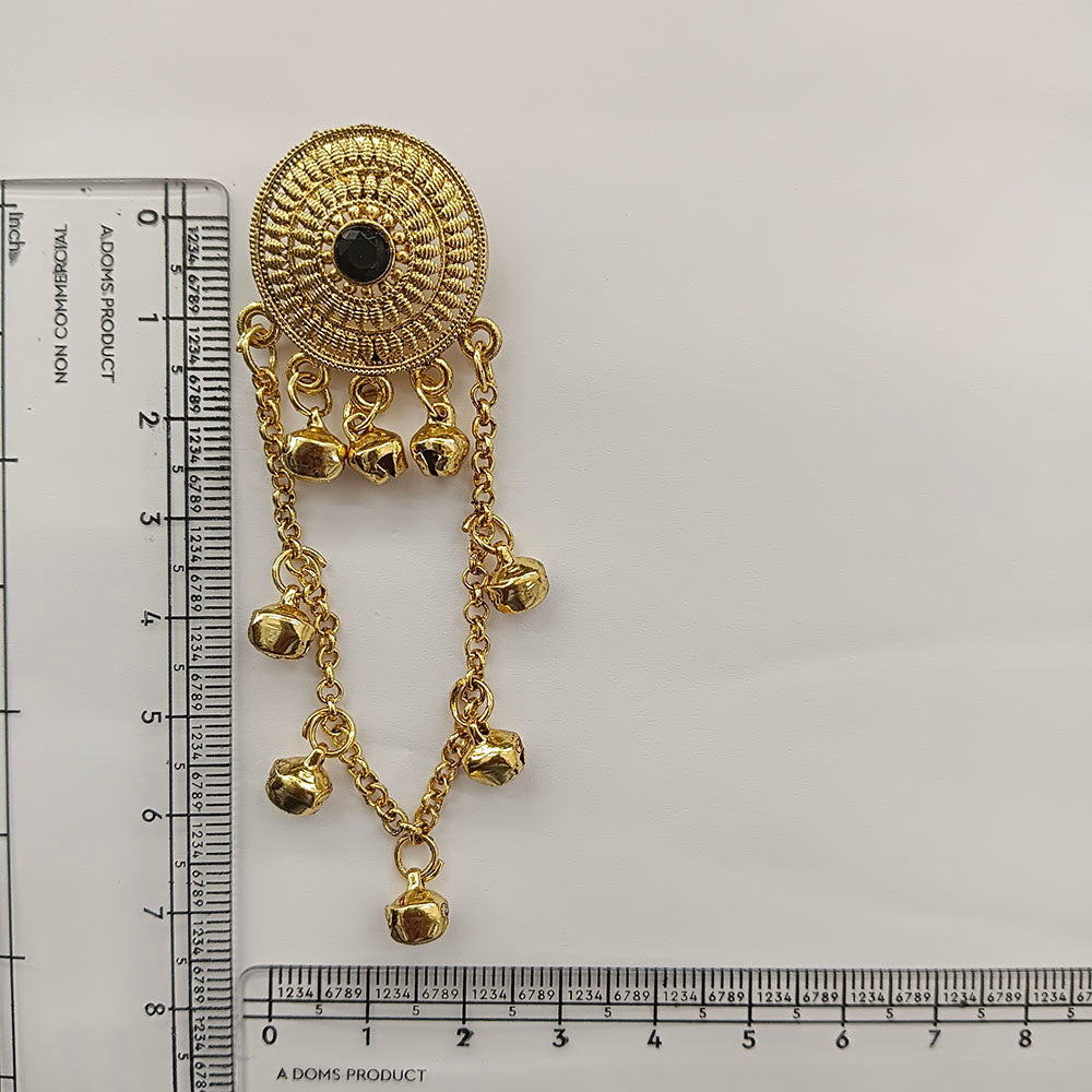 The99Jewel Royal Kashmiri Inspired Gold Plated Ghungroo Dangler Earrings