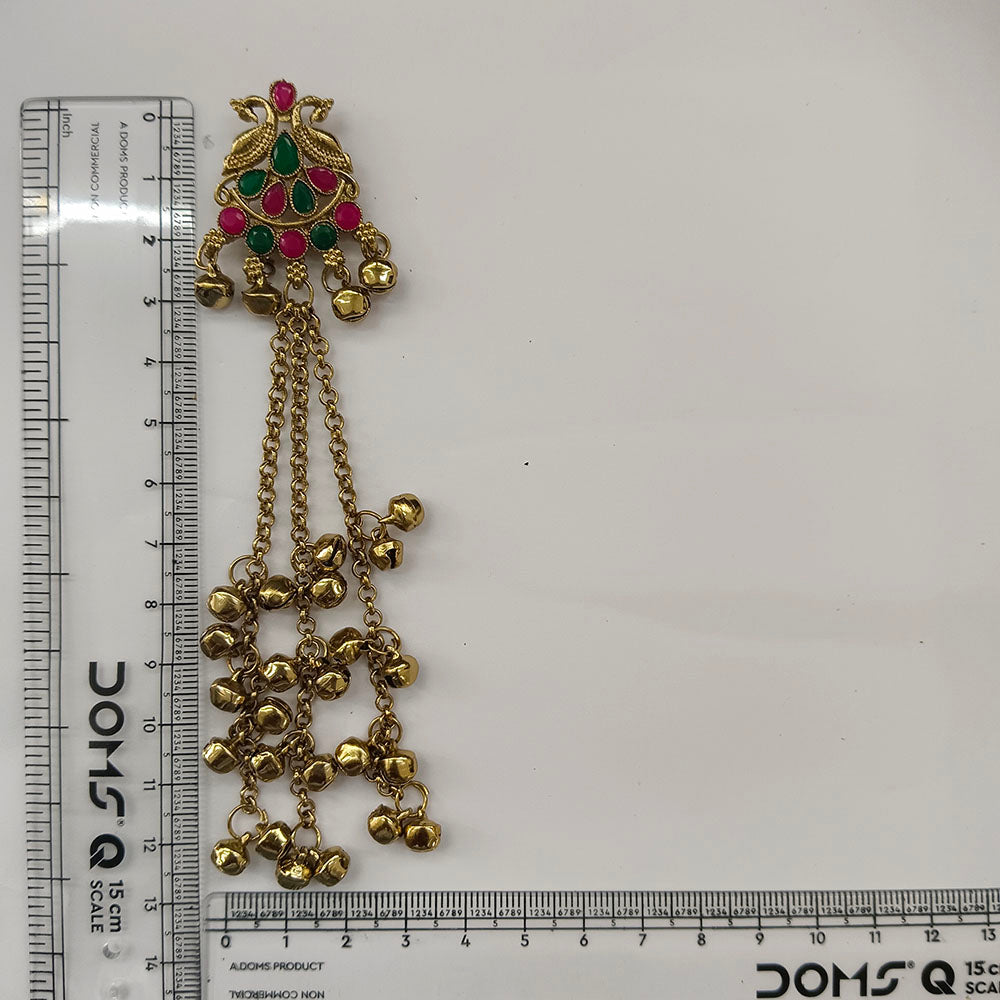 The99Jewel Traditional Kashmiri Mehndi Finish Ghungroo Dangler Earrings for Women