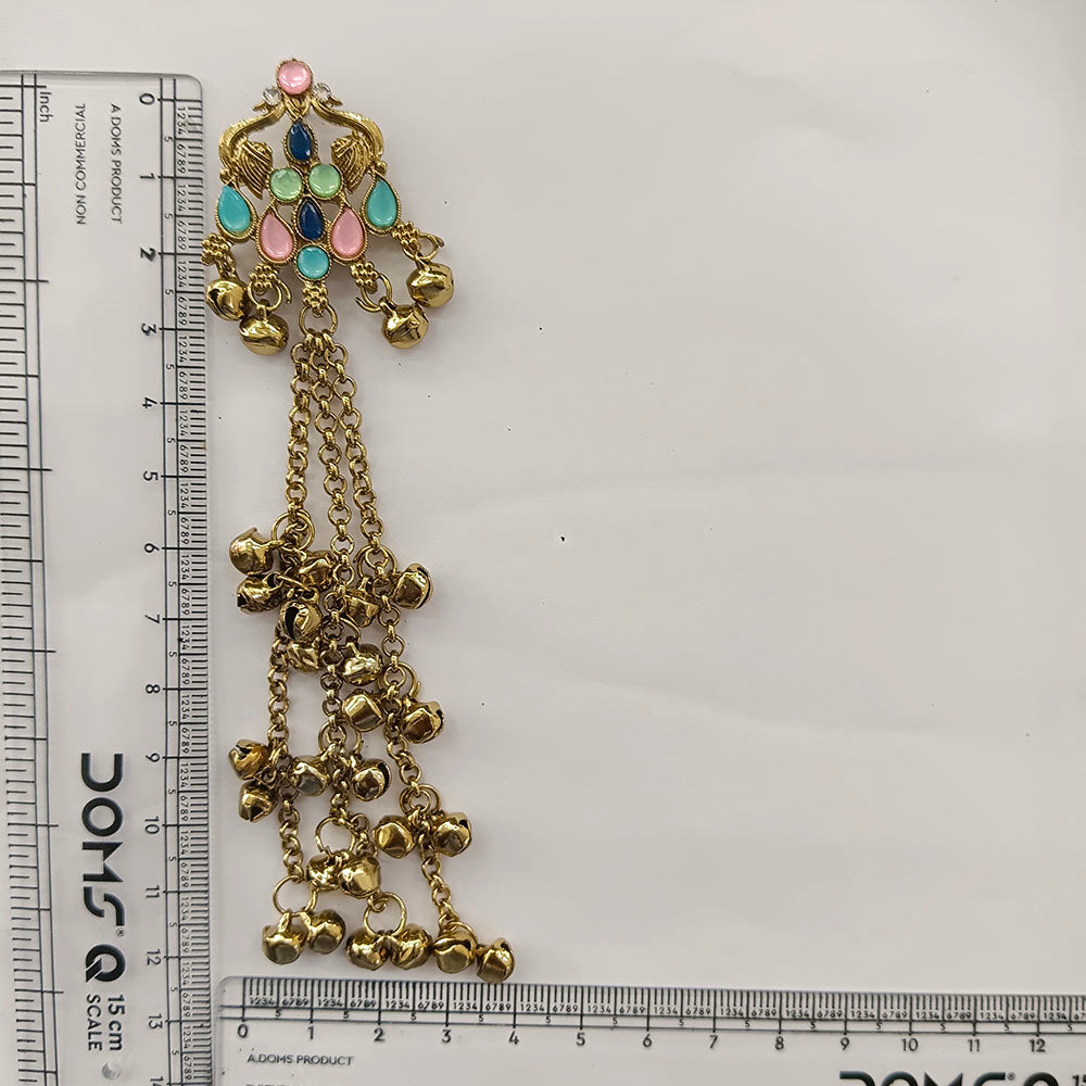 The99Jewel Traditional Kashmiri Mehndi Finish Ghungroo Dangler Earrings for Women