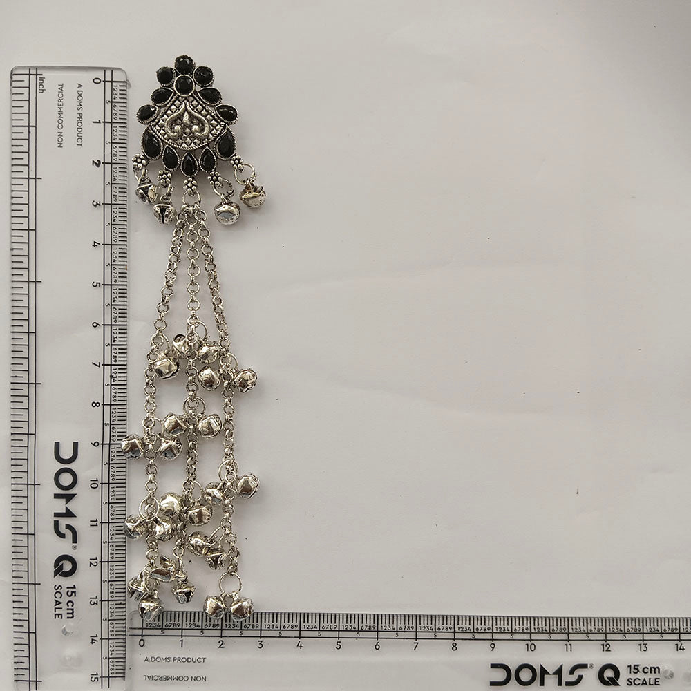 The99Jewel Royal Kashmiri Inspired Silver Plated Ghungroo Dangler Earrings