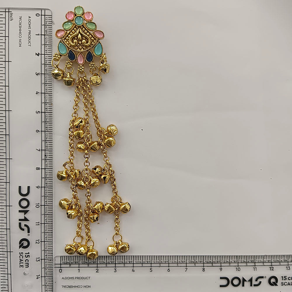 The99Jewel Royal Kashmiri Inspired Gold Plated Ghungroo Dangler Earrings