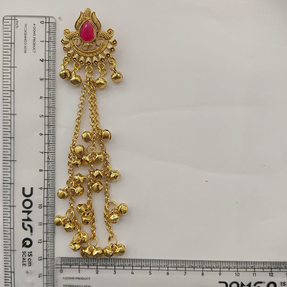 The99Jewel Royal Kashmiri Inspired Gold Plated Ghungroo Dangler Earrings