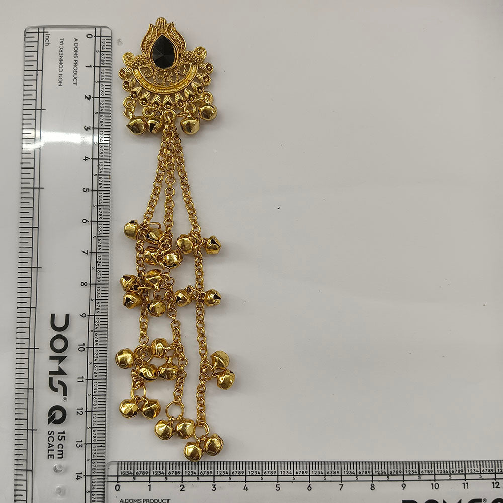 The99Jewel Royal Kashmiri Inspired Mehndi Plated Ghungroo Dangler Earrings