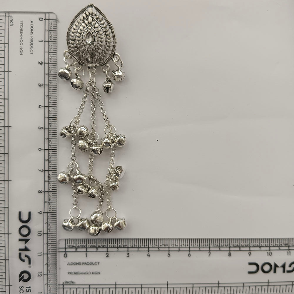The99Jewel Trendy Kashmiri Silver Plated Ghungroo Earrings for Women