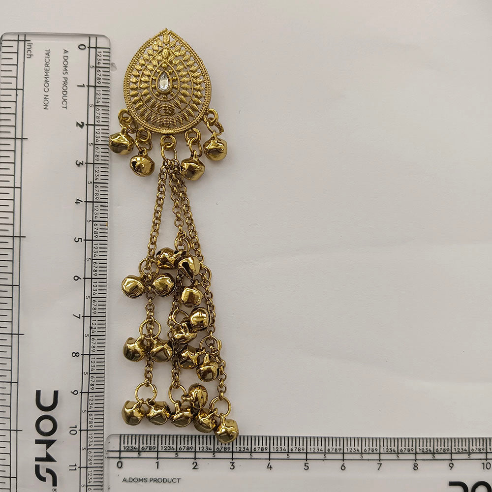The99Jewel Trendy Kashmiri Mehndi Plated Ghungroo Earrings for Women