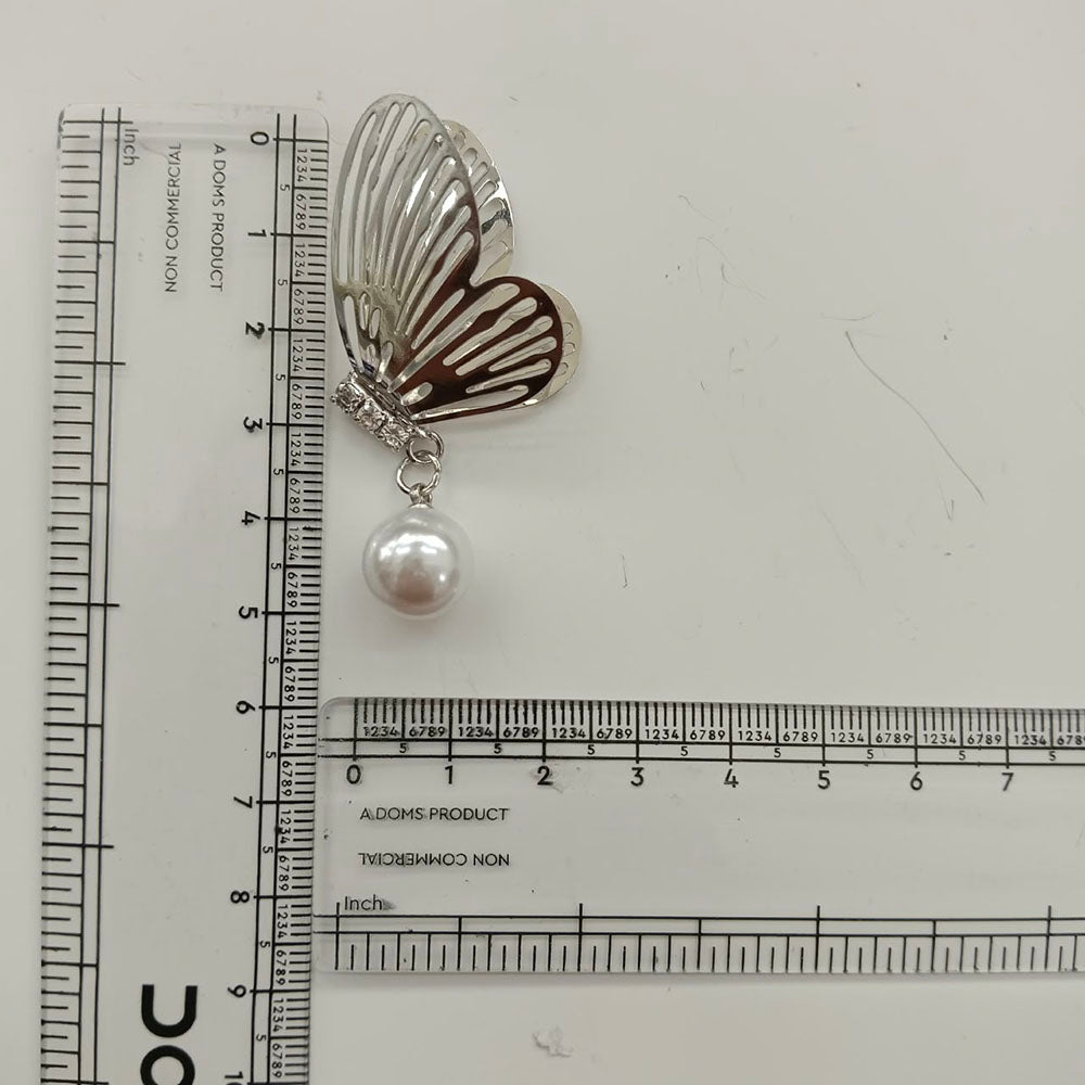 The99Jewel Beautiful Butterfly Shape Pearl Drop Earrings for Women Classic Ethnic & Party Wear